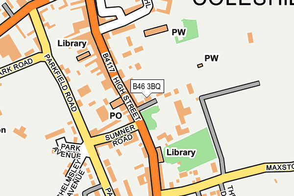 B46 3BQ map - OS OpenMap – Local (Ordnance Survey)