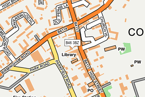 B46 3BZ map - OS OpenMap – Local (Ordnance Survey)