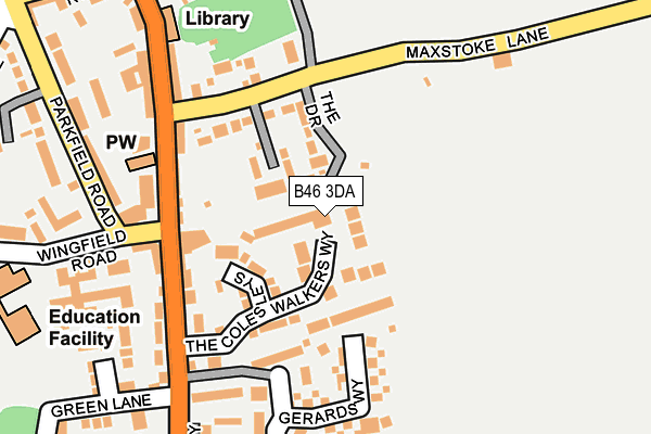B46 3DA map - OS OpenMap – Local (Ordnance Survey)