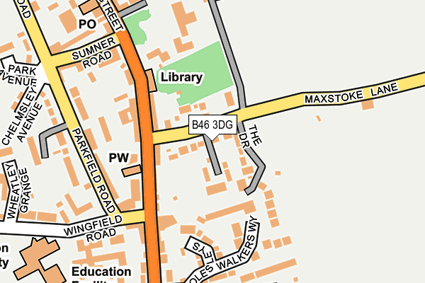 B46 3DG map - OS OpenMap – Local (Ordnance Survey)