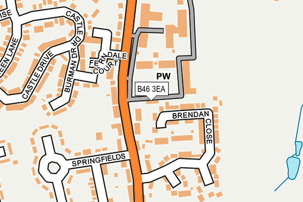 B46 3EA map - OS OpenMap – Local (Ordnance Survey)