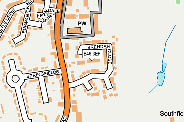 B46 3EF map - OS OpenMap – Local (Ordnance Survey)