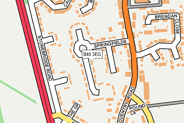 B46 3EG map - OS OpenMap – Local (Ordnance Survey)
