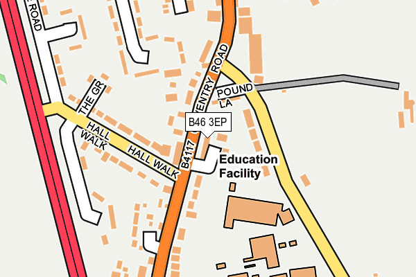 B46 3EP map - OS OpenMap – Local (Ordnance Survey)