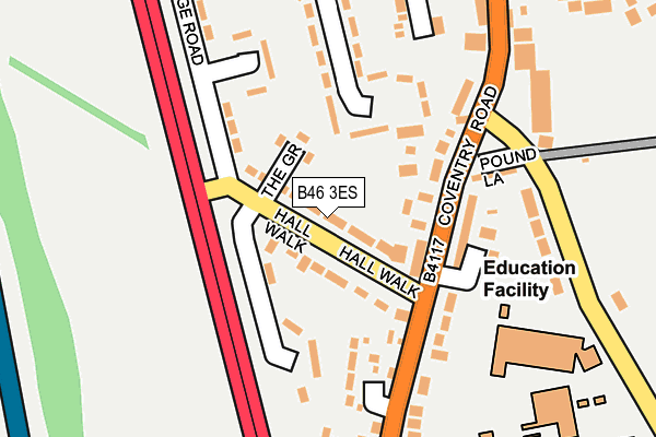 B46 3ES map - OS OpenMap – Local (Ordnance Survey)