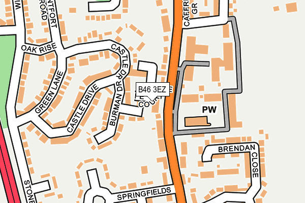 B46 3EZ map - OS OpenMap – Local (Ordnance Survey)