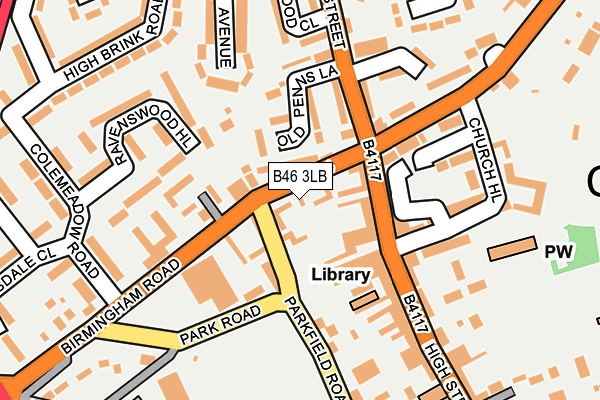 B46 3LB map - OS OpenMap – Local (Ordnance Survey)