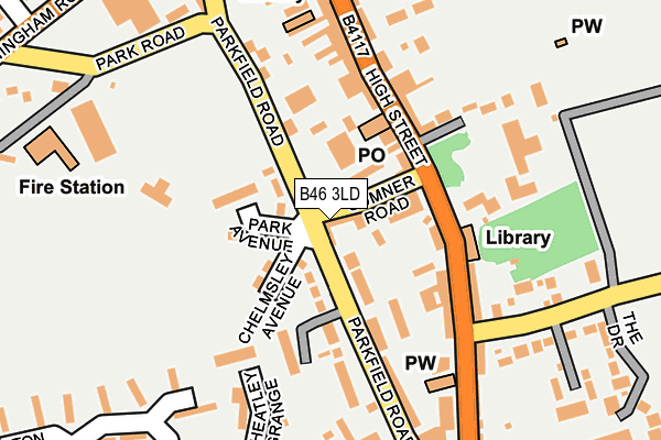 B46 3LD map - OS OpenMap – Local (Ordnance Survey)