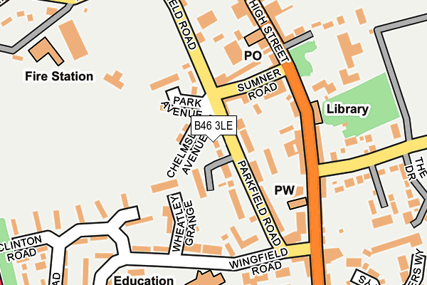 B46 3LE map - OS OpenMap – Local (Ordnance Survey)