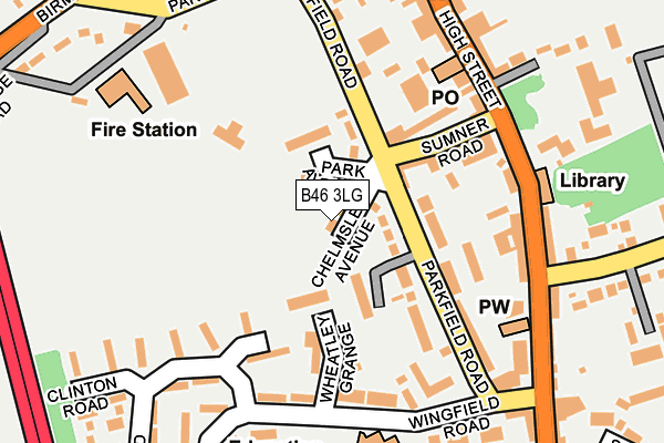 B46 3LG map - OS OpenMap – Local (Ordnance Survey)