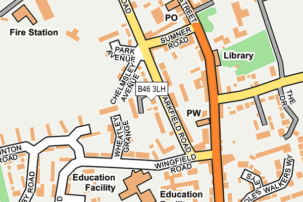 B46 3LH map - OS OpenMap – Local (Ordnance Survey)