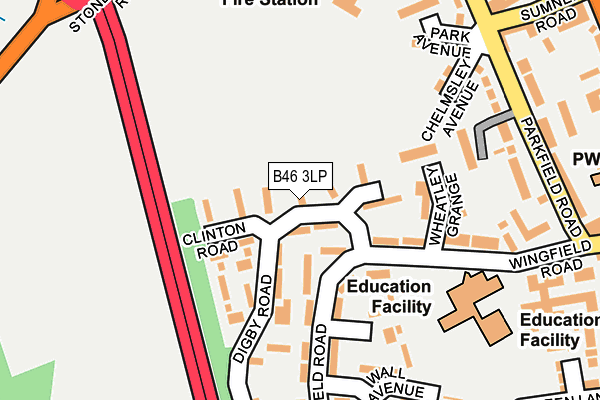 B46 3LP map - OS OpenMap – Local (Ordnance Survey)