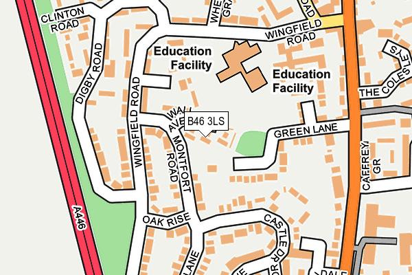 B46 3LS map - OS OpenMap – Local (Ordnance Survey)
