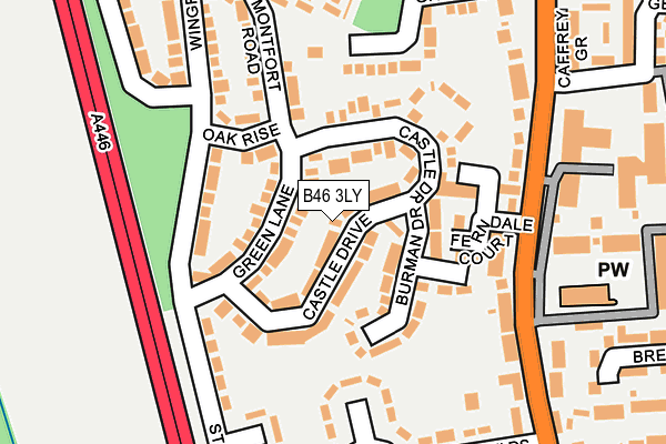 B46 3LY map - OS OpenMap – Local (Ordnance Survey)