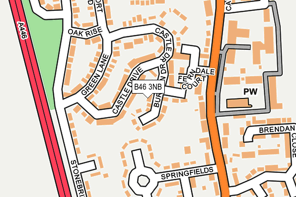 B46 3NB map - OS OpenMap – Local (Ordnance Survey)