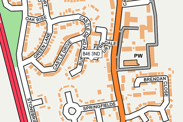B46 3ND map - OS OpenMap – Local (Ordnance Survey)