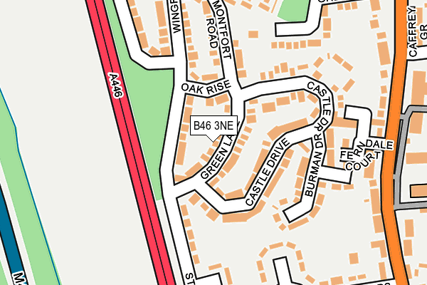 B46 3NE map - OS OpenMap – Local (Ordnance Survey)