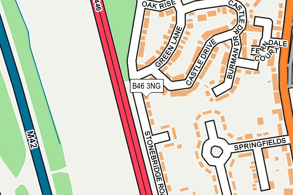 B46 3NG map - OS OpenMap – Local (Ordnance Survey)