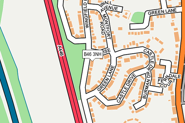 B46 3NH map - OS OpenMap – Local (Ordnance Survey)