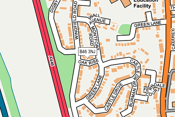 B46 3NJ map - OS OpenMap – Local (Ordnance Survey)