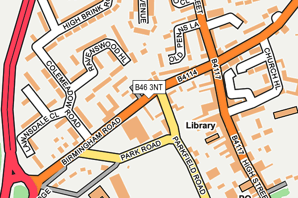 B46 3NT map - OS OpenMap – Local (Ordnance Survey)