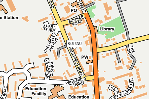 B46 3NU map - OS OpenMap – Local (Ordnance Survey)