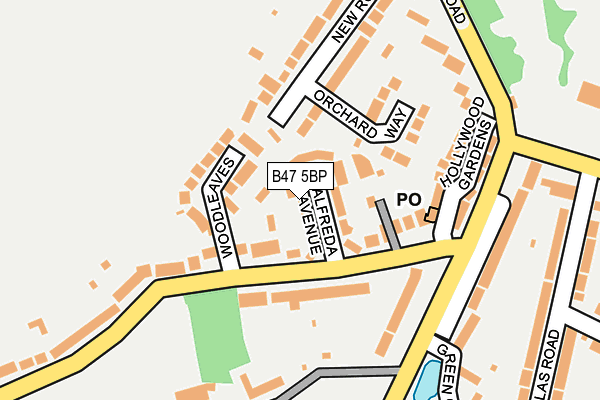 B47 5BP map - OS OpenMap – Local (Ordnance Survey)