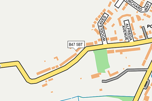 B47 5BT map - OS OpenMap – Local (Ordnance Survey)