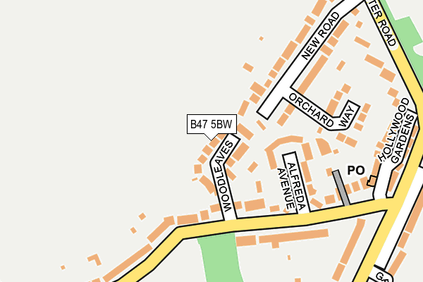 B47 5BW map - OS OpenMap – Local (Ordnance Survey)