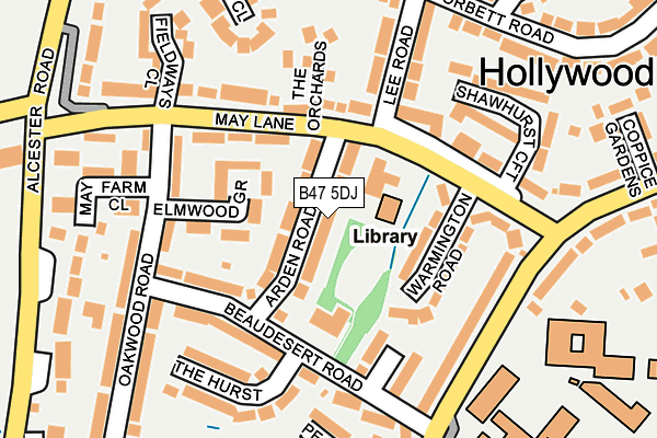 B47 5DJ map - OS OpenMap – Local (Ordnance Survey)