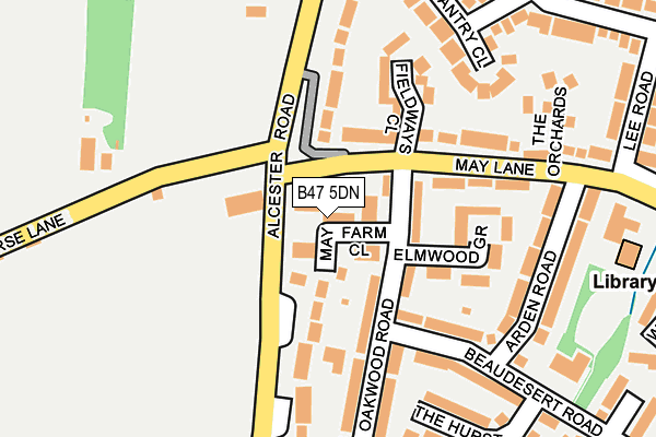 B47 5DN map - OS OpenMap – Local (Ordnance Survey)