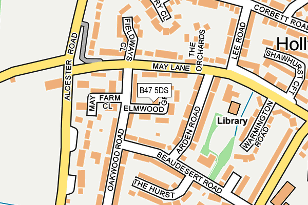 B47 5DS map - OS OpenMap – Local (Ordnance Survey)