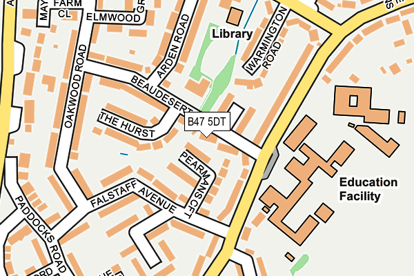B47 5DT map - OS OpenMap – Local (Ordnance Survey)