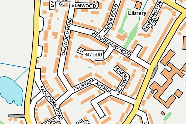 B47 5DU map - OS OpenMap – Local (Ordnance Survey)