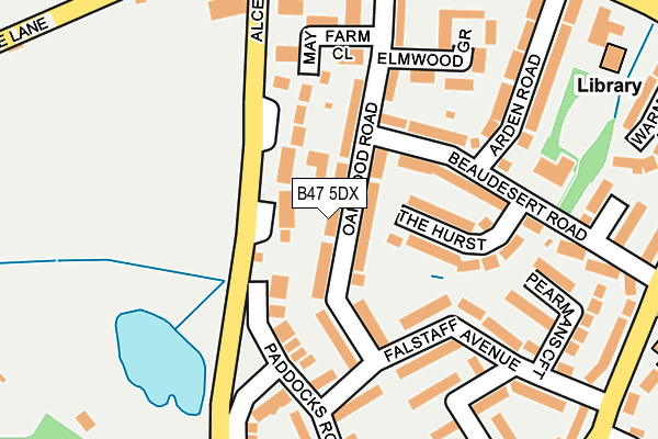 B47 5DX map - OS OpenMap – Local (Ordnance Survey)