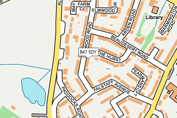 B47 5DY map - OS OpenMap – Local (Ordnance Survey)