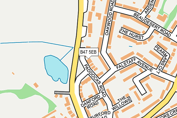 B47 5EB map - OS OpenMap – Local (Ordnance Survey)