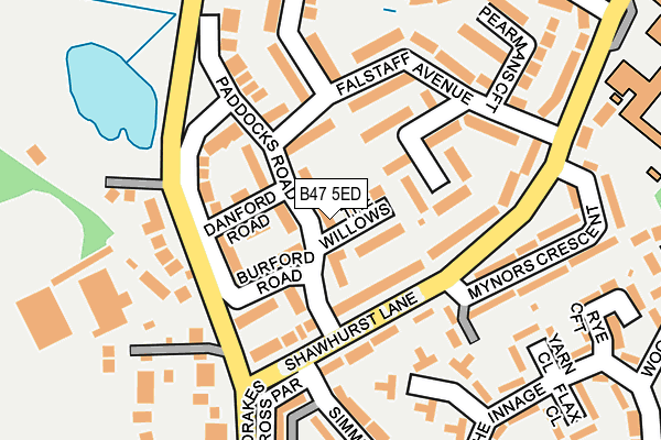 B47 5ED map - OS OpenMap – Local (Ordnance Survey)