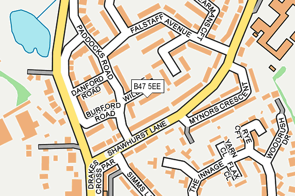 B47 5EE map - OS OpenMap – Local (Ordnance Survey)