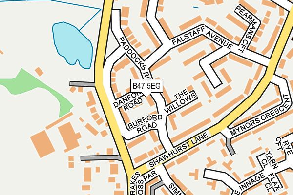 B47 5EG map - OS OpenMap – Local (Ordnance Survey)