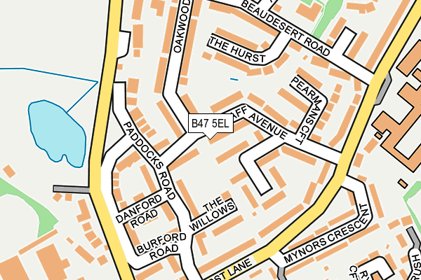 B47 5EL map - OS OpenMap – Local (Ordnance Survey)