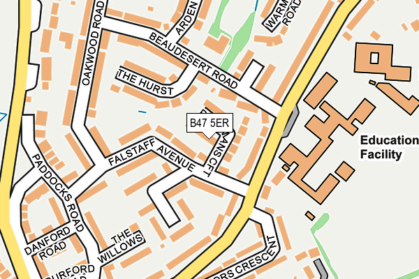 B47 5ER map - OS OpenMap – Local (Ordnance Survey)