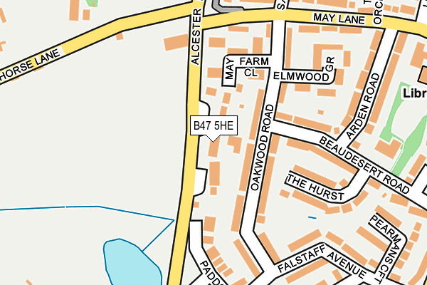 B47 5HE map - OS OpenMap – Local (Ordnance Survey)