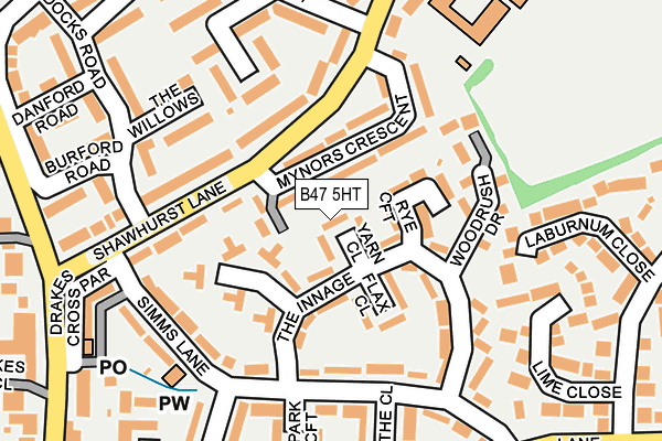 B47 5HT map - OS OpenMap – Local (Ordnance Survey)
