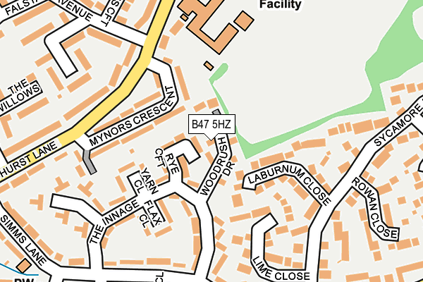 B47 5HZ map - OS OpenMap – Local (Ordnance Survey)