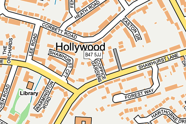B47 5JJ map - OS OpenMap – Local (Ordnance Survey)