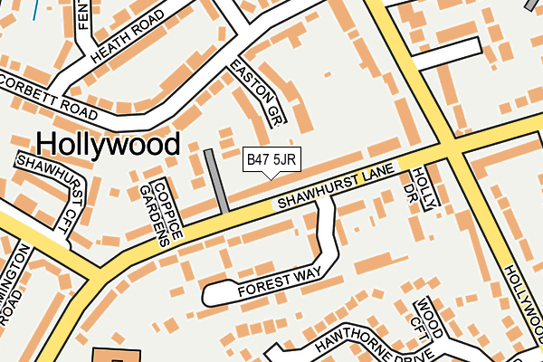 B47 5JR map - OS OpenMap – Local (Ordnance Survey)