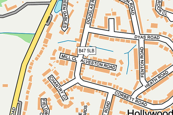 B47 5LB map - OS OpenMap – Local (Ordnance Survey)