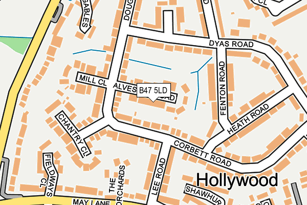 B47 5LD map - OS OpenMap – Local (Ordnance Survey)
