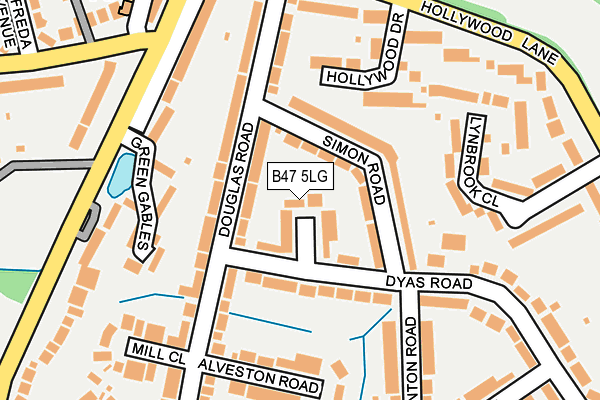 B47 5LG map - OS OpenMap – Local (Ordnance Survey)